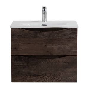 Тумба с раковиной BelBagno MARINO-CER-N-600-2C-SO-RNG-P подвесная, Rovere Nature Grigio, 51.6x61x46