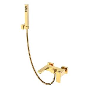Смеситель для ванны Boheme Qubic 473-G Gold
