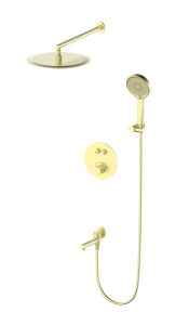 Душевой комплект Wonzon & Woghand WW-88929010-BG с термостатом, золото