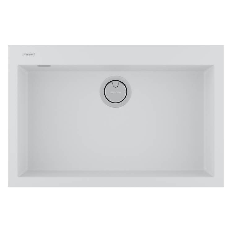 Мойка кухонная Paulmark Decoration 76 PM937650-WH Белый, 76x50