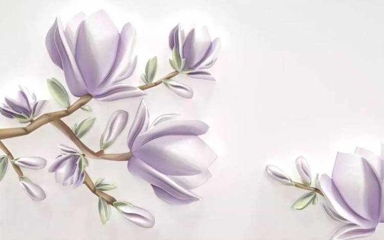 3D Фотообои Artegrafico «Объемная магнолия» FANT-021 песок