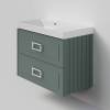 Тумба под раковину La Fenice Cubo Twin Grigio 90 серо-зеленый матовый