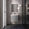 Тумба под раковину AQUAme S1 AQM900160GM подвесная, серый, 60 см