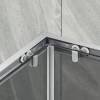 Душевой уголок MaybahGlass MGY-1331-5 профиль хром матовый, стекло графит матовый, 100x100x195 фото 2