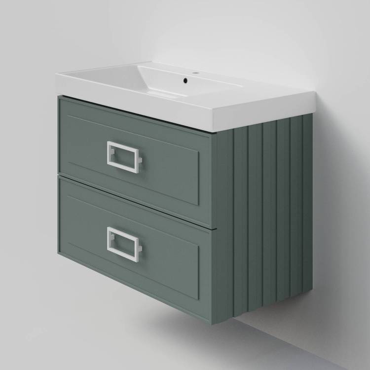 Тумба под раковину La Fenice Cubo Twin Grigio 90 серо-зеленый матовый