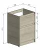 Тумба с раковиной Belbagno Kraft-Lvd KRAFT-LVD-580/1200-2C-PIA-RNN 58x48x88 Rovere Nebrasca Nature напольная с двумя выкатными ящиками фото 4