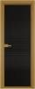 Межкомнатная дверь Profil Doors 1 AV цвет профиля Золото, стекло безопасное 6 мм мору черный 700x2000