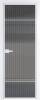 Межкомнатная дверь Profil Doors 4 AX цвет профиля Вайт, стекло безопасное 6 мм мору тонированное 700x2000