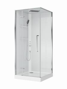 Душевая кабина BelBagno UNO-CAB-A-1-90-C-Cr-Bi-TOP-L левая, 90x90x213