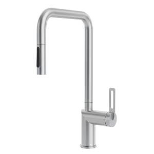 Смеситель для кухни Granula GR-8173 нержавеющая сталь, с выдвижным изливом