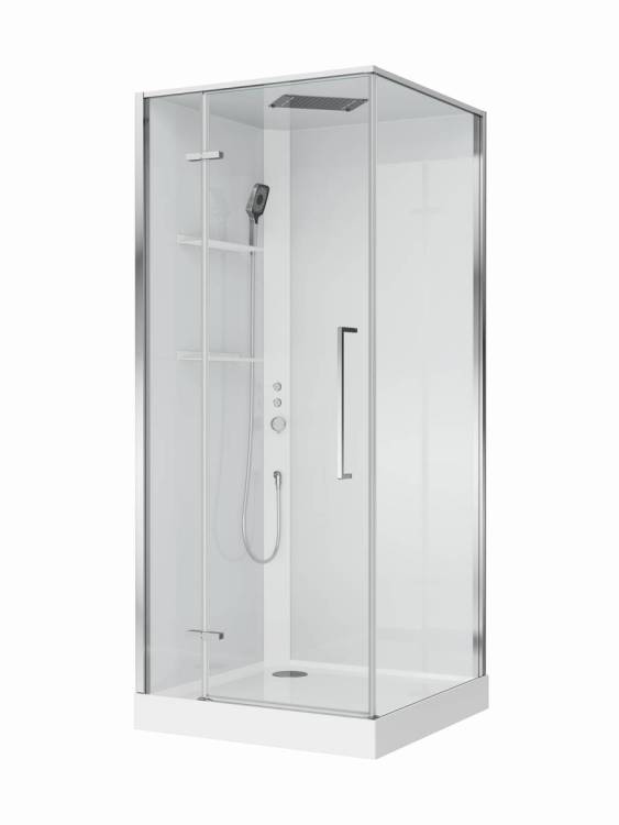 Душевая кабина BelBagno UNO-CAB-A-1-90-C-Cr-Bi-TOP-L левая, 90x90x213