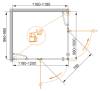 Душевой уголок Cezares VERONA-W-AH-2-120/100-P-Cr-L профиль хром, стекло матовое, 120x100x195 фото 2