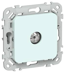 ТВ-розетка проходная тип M IEK Flite FI-A13-P-K94 холодный лед