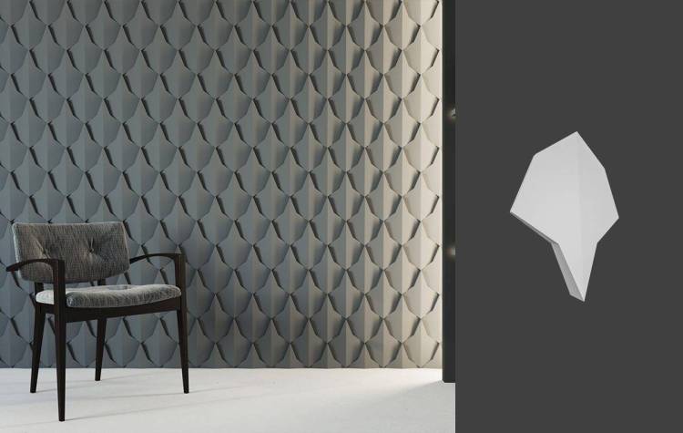 Гипсовая панель Deco Line Design Line Dragon Scale - C 26.5x4x20.3
