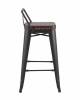 Стул барный Stool Group Tolix Soft LF626A MATTE BLACK 3474+PU7005 черный матовый фото 3