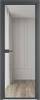 Межкомнатная дверь Profil Doors 1 AX цвет профиля Серая ночь, стекло безопасное 6 мм ромб серебро 600x2000