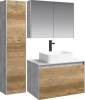 Мебель для ванной Aqwella 5 stars Mobi 80 бетон светлый, дуб балтийский фото 2