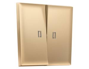 Лицевая панель для 2-клавишного выключателя с подсветкой Ambrella Volt Sigma SP8840 золото мягкое касание