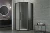 Душевой уголок Royal Bath Fato RB 90TR-T-BL профиль черный, стекло прозрачное, 90x90x200 фото 2