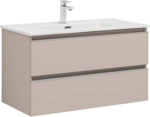 Тумба с раковиной Aquanet Vega 90 бежевый