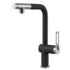 Смеситель для кухни Granula GR-8169 графит, с выдвижным изливом