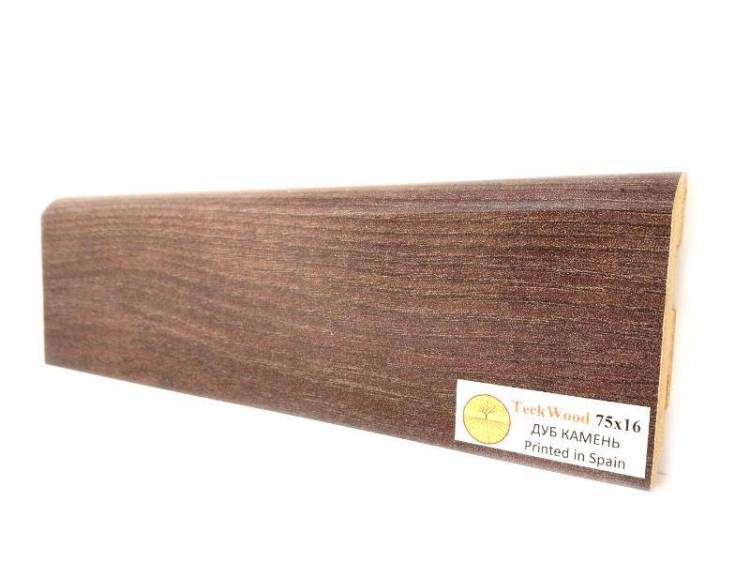 Плинтус МДФ TeckWood цветной Дуб Камень 2150х75х16