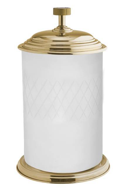 Мусорное ведро Boheme Royal Cristal 10934-G-B стекло Gold Black