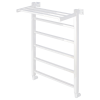 Полотенцесушитель водяной Comfysan Marte-K 012656 W-6 80/50 с полкой, белый матовый