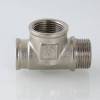 Тройник VALTEC 1/2 (VTr,134,N,0004) внутренняя-наружная резьба, никелированная латунь фото 3