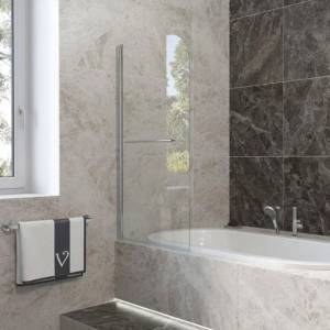 Шторка на ванну Veconi Palau PL79-80-01-C4 80 см, профиль хром