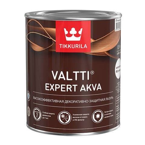 TIKKURILA VALTTI EXPERT AKVA лазурь высокоэффективная защитная, полуматовая, бесцветный (2,7л)