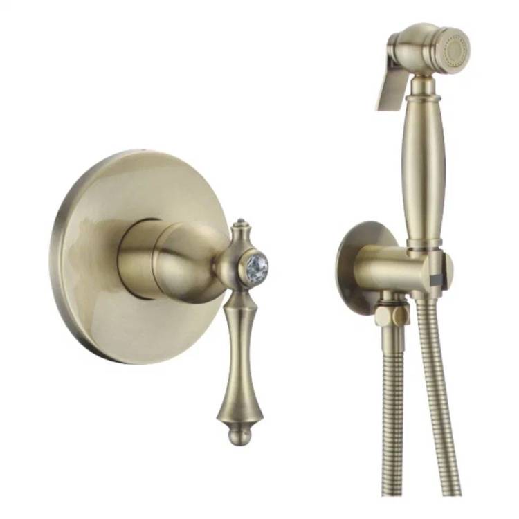 Гигиенический душ Rose R0105Q со смесителем, бронза