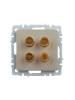 Акустическая розетка IEK Brite BR-S40-K37 шампань фото 2