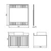 Тумба-умывальник Comforty Марсель-75 00-00012270 подвесная, белый матовый, столешница под черный мрамор, раковина Comforty 9110 белая фото 2