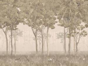 Фреска Ortograf Aurora 34109 Misty grove sepia Филиграна со стразами FM-F/S