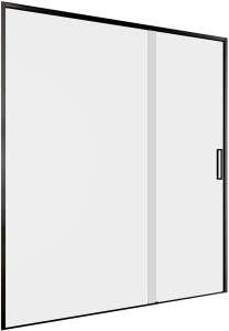 Душевая дверь в нишу Aquanet Pleasure Evo AE65-N160-BT профиль черный, прозрачное стекло