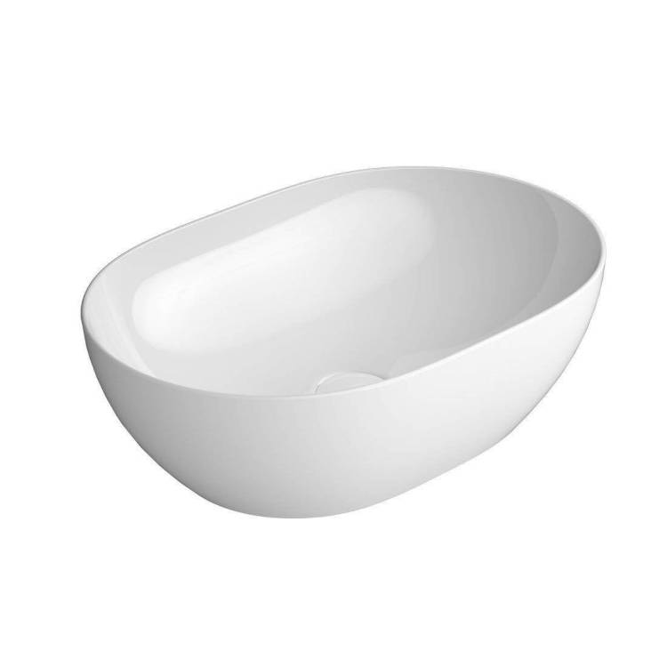 Раковина GSI Pura 886011 50 см, белая глянцевая