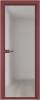 Межкомнатная дверь Profil Doors 1 AV цвет профиля Красный антрацит, стекло безопасное 6 мм матовое 600x2000