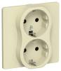 Розетка 2-местная с заземлением IEK Flite FI-R21C-16-K87 навахо
