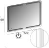 Зеркало Cezares 40312 c LED-подсветкой touch system 90х120 фото 3