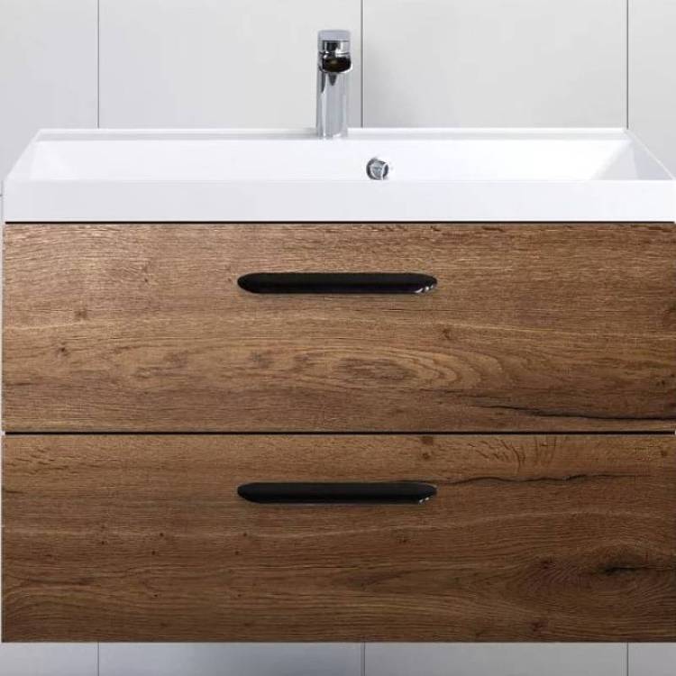 Тумба под раковину Belbagno Aurora AURORA-900-2C-SO-RT 90x45x50 Rovere Tabacco подвесная с двумя выкатными ящиками