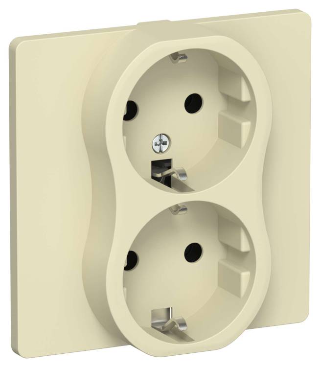 Розетка 2-местная с заземлением IEK Flite FI-R21C-16-K87 навахо