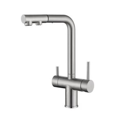 Смеситель для кухни Wonzon & Woghand WW-88458018-BN с выдвижным изливом и подключением фильтра, брашированный никель