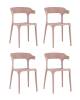 Набор из 4 стульев Stool Group Neo SL-7082 pink 90531 X4 пыльно-розовый