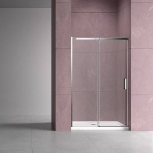 Душевая дверь в нишу Vincea Dice VDS-4D110CL 1100x2000, профиль хром, стекло прозрачное