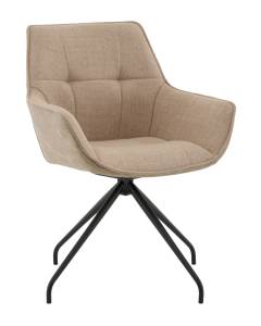 Кресло Stool Group Кимберли AV 344 W130/K02-K20PM-9005 бежевый, рогожка, замша, вращающееся