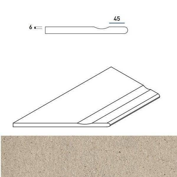 Бортик Italon Эверстоун X2 620090000630 Дезерт Левый С Выемкой Закругленный 30x60