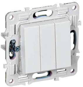 Выключатель 3-клавишный IEK Skandy SK-V30-0-10-K01 арктический белый
