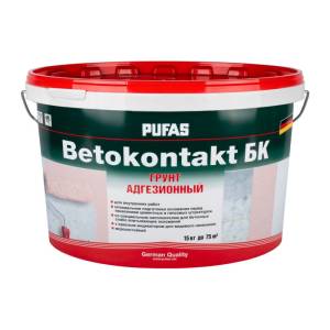 Грунтовка для внутренних работ Pufas Бетоконтакт морозостойкая 15 кг