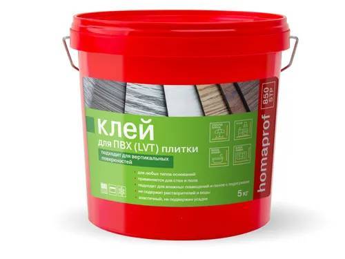 Клей Homakoll 850 STP NEW для ПВХ и LVT плитки (5 кг)